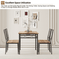 thumbnail image 4 of 5 Piece Dining Table Set for 4, Modern Small Table and Chairs Set for 4,  Metal Frame Rectangular Dining Room Table Set for Kitchen, Dining Room, Small Space Dinette Set Furniture, 4 of 8