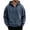Dark Blue, variant on Atkumj Mens Pullover Hoodies with Half Zip Vintage Fashion Solid Color Hooded Sweatshirt Casual Long Sleeve Fall Hoodies with Kangaroo Pocket S