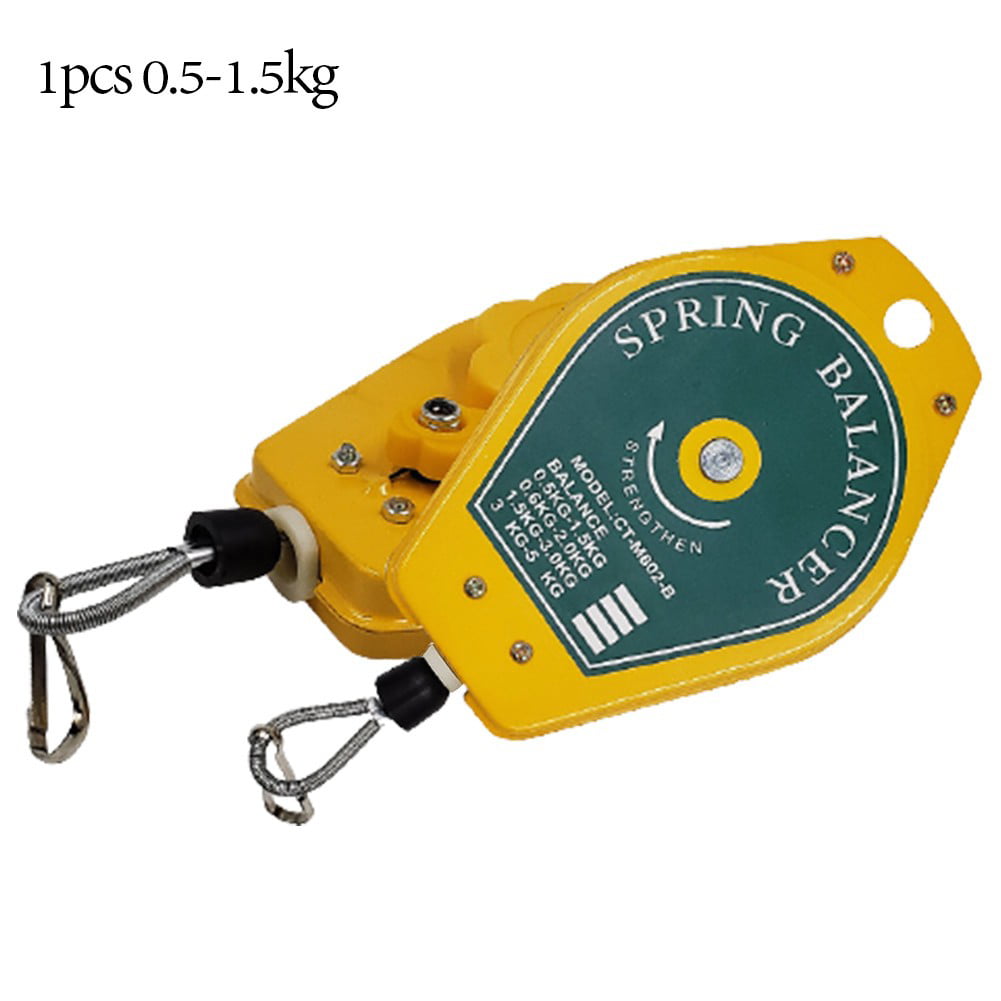 Retractable Spring Balancer Tool Hook Holder Yellow 