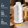 thumbnail image 4 of 2 X-Large Cones Embroidery Bobbin Thread 5500 Yards Each 60wt for Embroidery/Sewing Machine Lintfree, 4 of 6