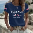 thumbnail image 2 of Yuanlong Womens England Union Graphic T Shirt Crewneck Short Sleeve Tees Soft Loose Casual Patriotic Holiday Travel Stylish Top, 2 of 5