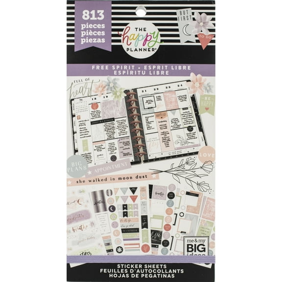 Happy Planner Sticker Value Pack-Free Spirit, 813/Pkg