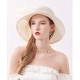 thumbnail image 6 of Women's Derby Dress Church Cloche Hat Bow Bucket Wedding Bowler Hats Organza Fascinator Hat, 6 of 6