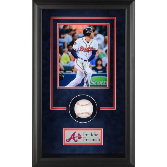 Freddie Freeman Atlanta Braves Framed Autographed Baseball Shadowbox