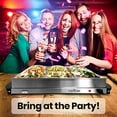 thumbnail image 2 of Nutrichef Professional Stainless Steel Buffet Warmer Server with 3 Trays | Portable Hot Plate Food Warmer Station for Parties & Events | Easy to Clea, 2 of 9
