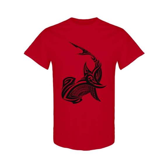 Smartprints Mens Graphic Tee - Hammerhead Shark Tribal Design - Regular Fit 100% Cotton