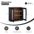 thumbnail image 2 of Modern Fort Storage Cabinet with Glass Door, 31" Buffet Sideboard with Adjustable Shelves, Kitchen Pantry & Bedroom Furniture, Easy Assemble,Black, 2 of 8