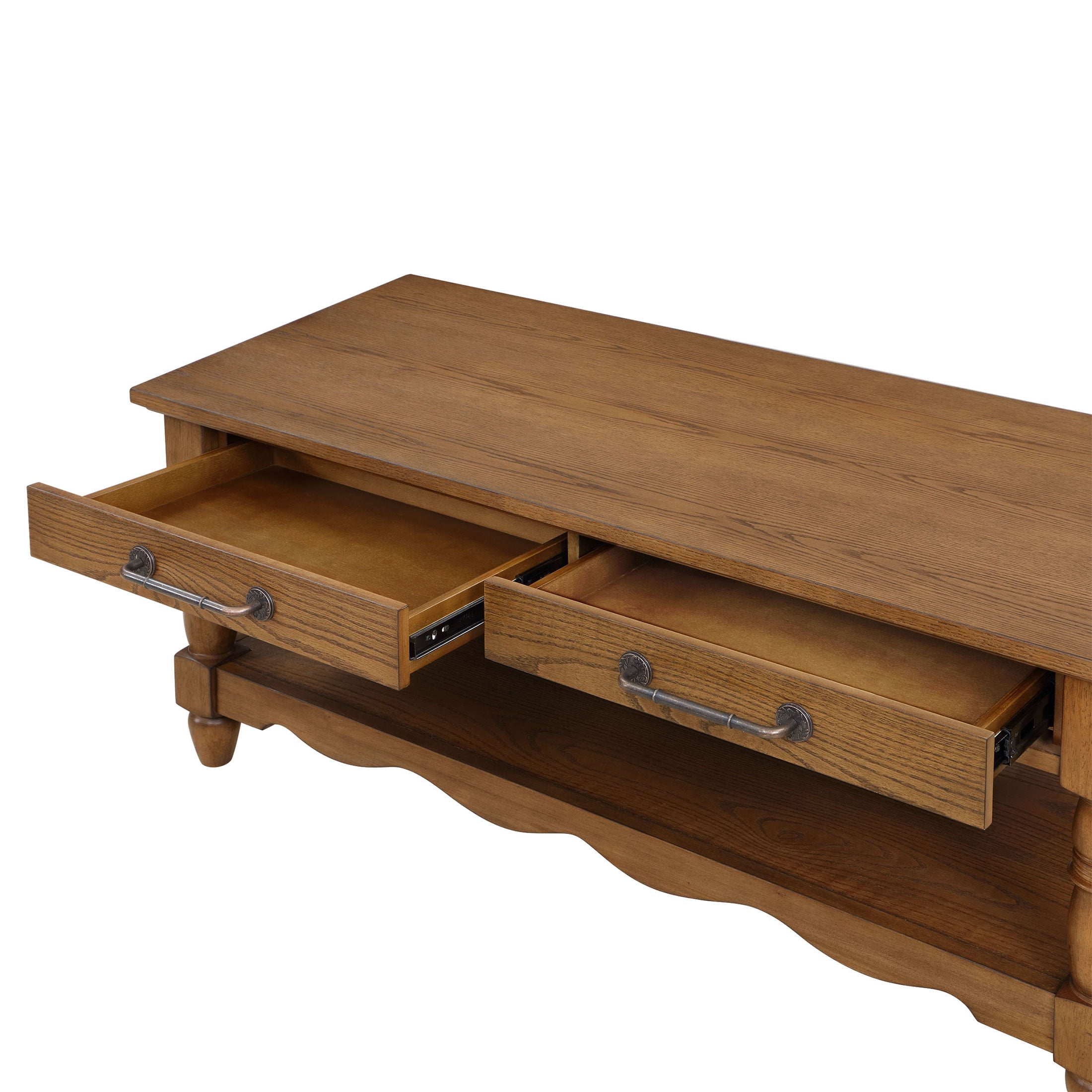 The Pioneer Woman Helen Coffee Table Made With Solid Wood Frame, Heirloom Brown