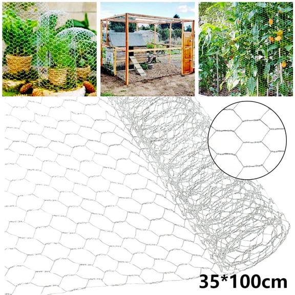 Protoiya Chicken Wire Mesh, 35 * 100cm Wire Mesh Netting Wire Garden Wire Netting Fence Wire Craft Projects and Home Decors Rabbit Netting Fencing Cages Aviary Plant Craft Projects Home Use