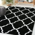 thumbnail image 2 of SAFAVIEH Tahoe Gerald Geometric Shag Area Rug, Black/White, 6'7" x 8'7", 2 of 8