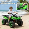 thumbnail image 6 of iYofe 24V Big Kids Ride on ATV Quad, Electric 4 Wheeler for Kids 3-6 with Battery Display, Anti-Slip Tires, LED Headlights, Bluetooth, MP3, Storage Racks, Gifts for Birthday & Christmas, Green, 6 of 12