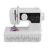 LED Light 12 Stitch Sewing Machine for Beginners, Teens, Kids and Adults Small Portable Easy Electric Sewing and Embroidery Machine W/ LED light, White and Black