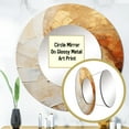 thumbnail image 3 of Designart "Shimmering Beige Pottery Circles" Abstract Spirals Rund Mirror For Wall Decor - Large Beige Round Print Mirror - Round Modern Mirror - Wall Mounted Round Large Mirror - 23" x 23", 3 of 6