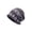Dark Gray&05#0912, variant on Women's Vintage Fair Isle Slouchy Beanie, Soft Fuzzy Knit Hat with Pattern Print, Warm Stretch Skull Cap for Fall Winter Daily Wear Black