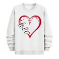 thumbnail image 4 of QUNYINEY Casual Sweatshirts for Men Valentine's Day Crew Neck Long Sleeve White Tops Pullover Drop Shoulder Love Heart Loose Sweatshirt, 4 of 6