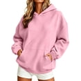 thumbnail image 2 of Otntypg Womens Oversized Hoodies Lightweight Casual Fall Hooded Pullover Sweatshirts Trendy Fall Long Sleeve Pullover Hoodie Tops with Pocket, 2 of 7