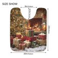 thumbnail image 5 of 2 Piece Bath Mat Set with U-Shaped Toilet Mat and Rectangle Bath Rugs Non Slip Machine Washable Bathroom Mats Christmas Tree and Pile Of Gifts, 5 of 7