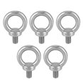 thumbnail image 1 of 5pcs Stainless Steel SS304 Lifting Eye Bolts Lifting Screw Fastener for Cable Rope (M10), 1 of 8