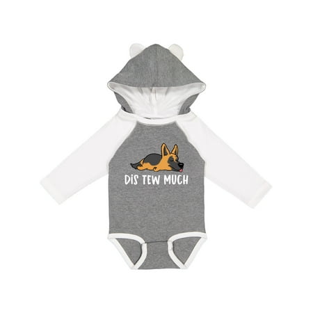 

Inktastic Napping Dis Tew Much German Shepherd Gift Baby Boy or Baby Girl Long Sleeve Bodysuit