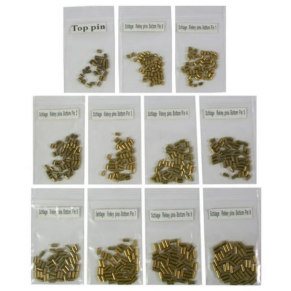 eBuilderDirect Schlage Rekey Lock Replacement Sets, Steel Brass, 50 Count, 10 Pack