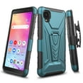 thumbnail image 3 of SPY CASE for Alcatel TCL A3 A509DL / TCL A30 Case with Tempered Glass Screen Protector Hybrid Cover with Kickstand Phone Belt Clip Holster - Teal, 3 of 6