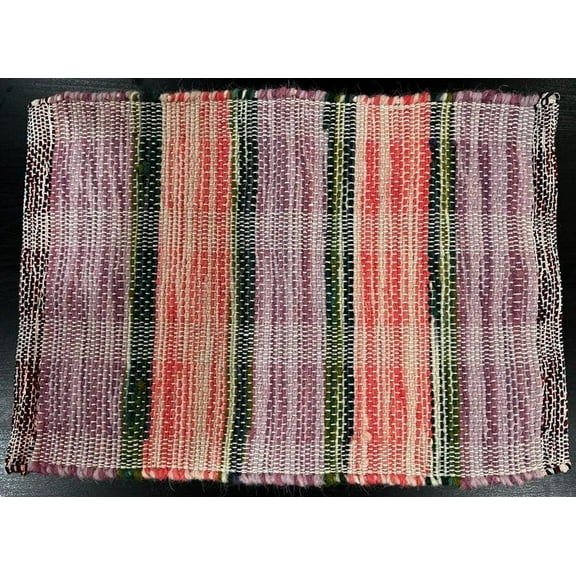 Set of 4 Multicolor Cotton Textured Woven Rectangular Placemats - 14x18 Inch Table Mats Scratch Resistant & Easy Care for Stylish Dining