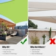 thumbnail image 5 of Yescom 16x16 Ft 97% UV Block Square Sun Shade Sail HDPE Canopy Patio Garden Pool Yard, 5 of 11