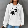 thumbnail image 2 of Fashion Waffle Long Sleeve Hoodies for Women Plus Size Cute Graphic Print Casual Pullover Sweatshirt Fall Winter Tops(White,XL), 2 of 5