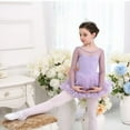 thumbnail image 6 of Children Girls Lace Long Sleeve Ballet Latin Proctice Dress Dancewear Costumes,4-14Y, 6 of 8