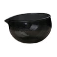 thumbnail image 3 of Cuenco de vidrio texturizado para matcha, vaso de vidrio con para ensalada, gachas de y jugo, chawan ceremonial único para la oficina. Negro, 3 of 8