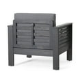 thumbnail image 7 of Outdoor Patio Chair, Wood Outdoor Chair with Water-resistant Cushion, Patio Chair Shutter-Styled for Patio, Gardern Backyard, Gray, 7 of 7