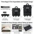thumbnail image 2 of Hanke Suitcases with Wheels Expandable Foldable Luggage Bag Suitcase Collapsible Rolling Travel Bag Duffel Bag for Men Women Lightweight Suitcases,Black, 2 of 11