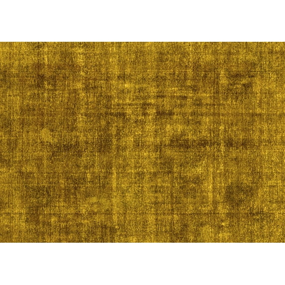 Ahgly Company Machine Washable Indoor Rectangle Abstract Yellow Modern Area Rugs, 8' x 12'