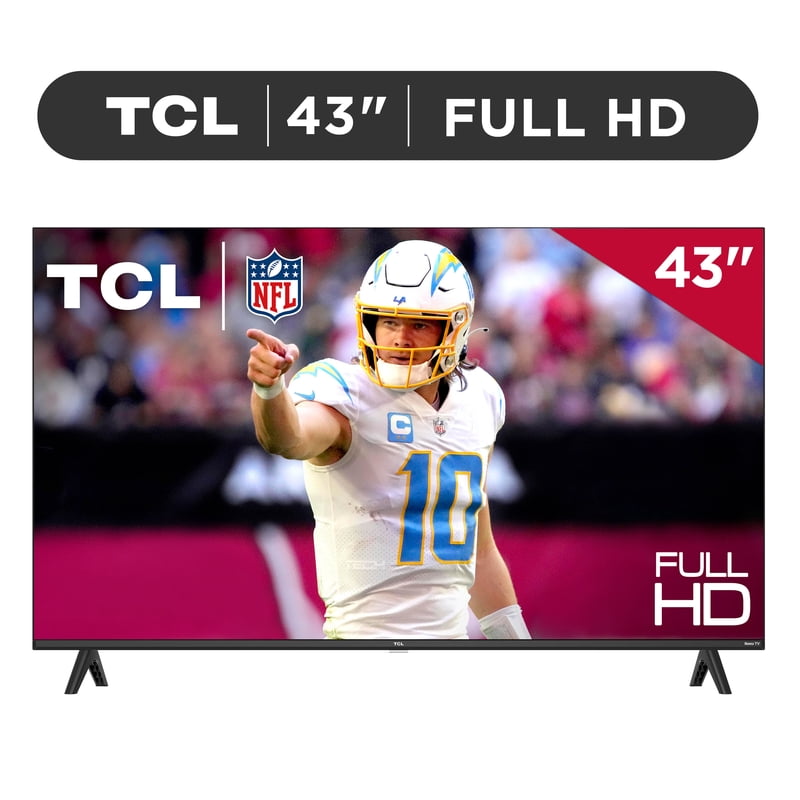 TCL 43" Class S3 (43S310R) 1080p FHD LED Smart TV with Roku TV (Limited Edition) front and back view