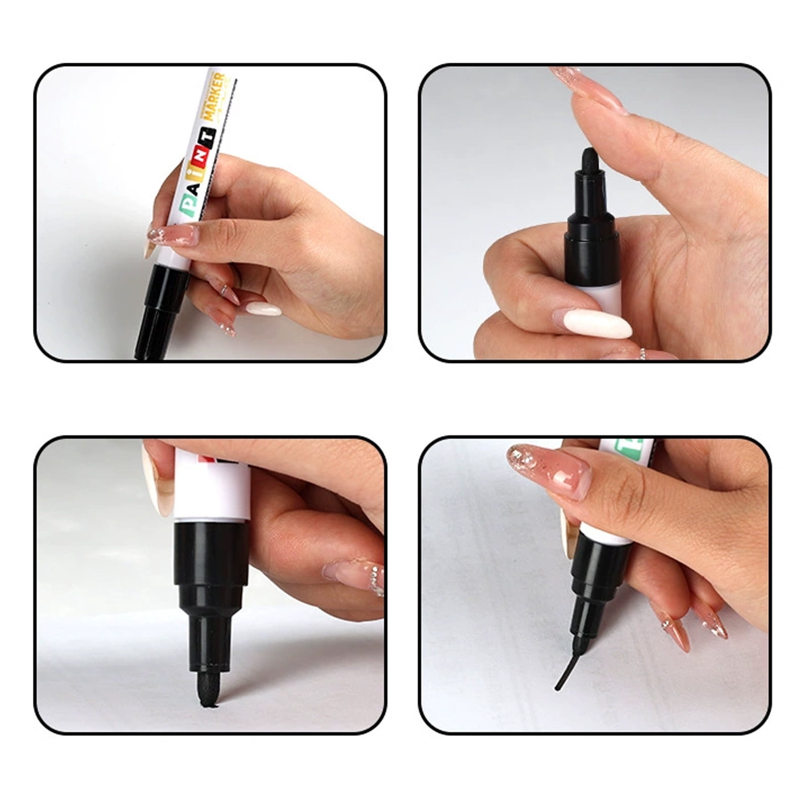 Stone Tablet Touch up Paint Pen Waterproof Heat Resistant Metal Marker for Monument Lettering Restoration Outdoor Engraving Refinishing Kit with Industrial Grade Fade Proof Ink, 1 Pen