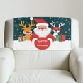 thumbnail image 3 of Xixirimido Reindeer Santa Claus Merry Christmas Non Slip Recliner Headrest Protector Leather Headrest Covers for Recliner Chair Waterproof Couch Head Rest Covers for Sofa, 1Pcs, 3 of 7