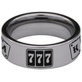 thumbnail image 4 of Gambler Tungsten Carbide Ring, 4 of 9