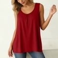 thumbnail image 2 of Tunic Tank Tops for women – Flowy Long Tank Tops for Women Plus Size, Dressy for Women Wine XXXXXXL, 2 of 8
