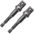 thumbnail image 1 of HUGFEGWE 2 Pack 1/2" Square Impact Adapter, Extension Impact Driver Bit Set, Socket Bit Adapter, 1/4" Hex Shank to Drive Adapter for Automotive DIY CA919-164923, 1 of 6