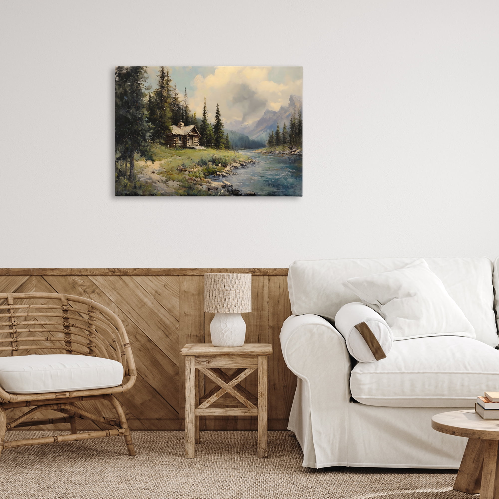 Stupell Industries Creek Cabin Riverside Retreat Canvas Wall Art, design by Franklyn Gregory