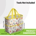 thumbnail image 3 of Garden Tool Bag,Pioneer Flower Floral Print Pattern Garden Tool Organizer,Garden Gifts,Waterproof Multi-Pocket Garden Tool Storage 11.8x5.5x11.4 Inch(Tools NOT Included), 3 of 6
