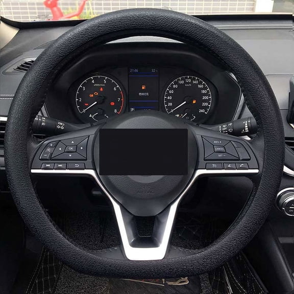 Universal Car Steering Wheel Cover, Washable Non-Slip Comfortable Soft Breathable Silicone Grip Cover