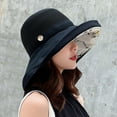 thumbnail image 3 of LEKODE Umbrella Hat Sun Hats for Women Uv Protection Visors for Women Sun Straw Hats for Men Sun Hat Summer Hats for Women Bucket Hats for Woman Black One Size, 3 of 3