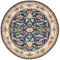 thumbnail image 2 of Safavieh Heritage Toby Oriental Area Rug, Navy/Ivory, 6' x 6' Round, 2 of 10