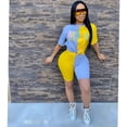 thumbnail image 3 of Akmipoem 2 Piece Bike Short Sets Colorblock Letter Print Activewear Outfits Womens, 3 of 5
