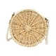 thumbnail image 4 of Bolso redondo de ratán, estilo bohemio, portátil, para mujer, ideal para playa y picnic. Sólido, 4 of 9