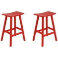 thumbnail image 2 of Polytrends  Laguna HDPE All Weather Poly Outdoor Patio Bar Stool - Saddle Seat 29" (Set of 2) Red Lake House, 2 of 5