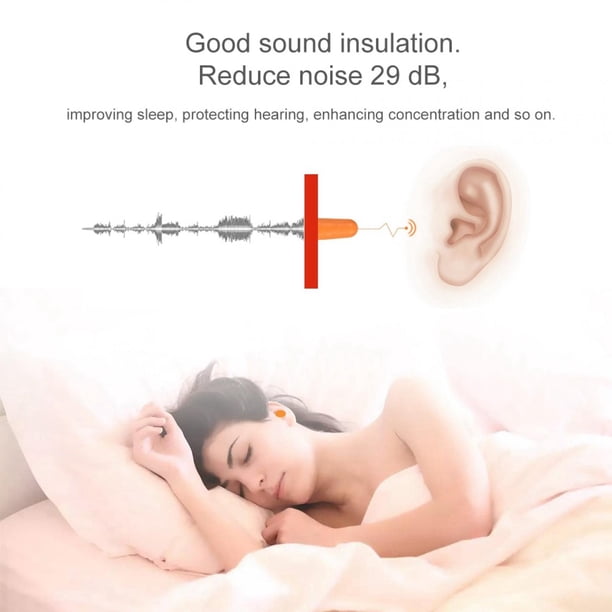 Without Lines Tapones Para Los Oídos Antiruido, Tapones Para Los Oídos De Color Naranja, Para Dormir Y Trabajar