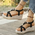thumbnail image 4 of Apmemiss Sandales d'Été Liquidation Mode Femmes Décontractées Tête Ronde Sandales Confortables Chaussures de Plage Décontractées Offres du Jour Liquidation Prime, 4 of 9