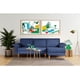 thumbnail image 1 of Sala Modular Reversible Makora Cavalli Con Memory Foam, Color Azul, Lino Respaldo Reclinable De 3 posiciones., 1 of 11